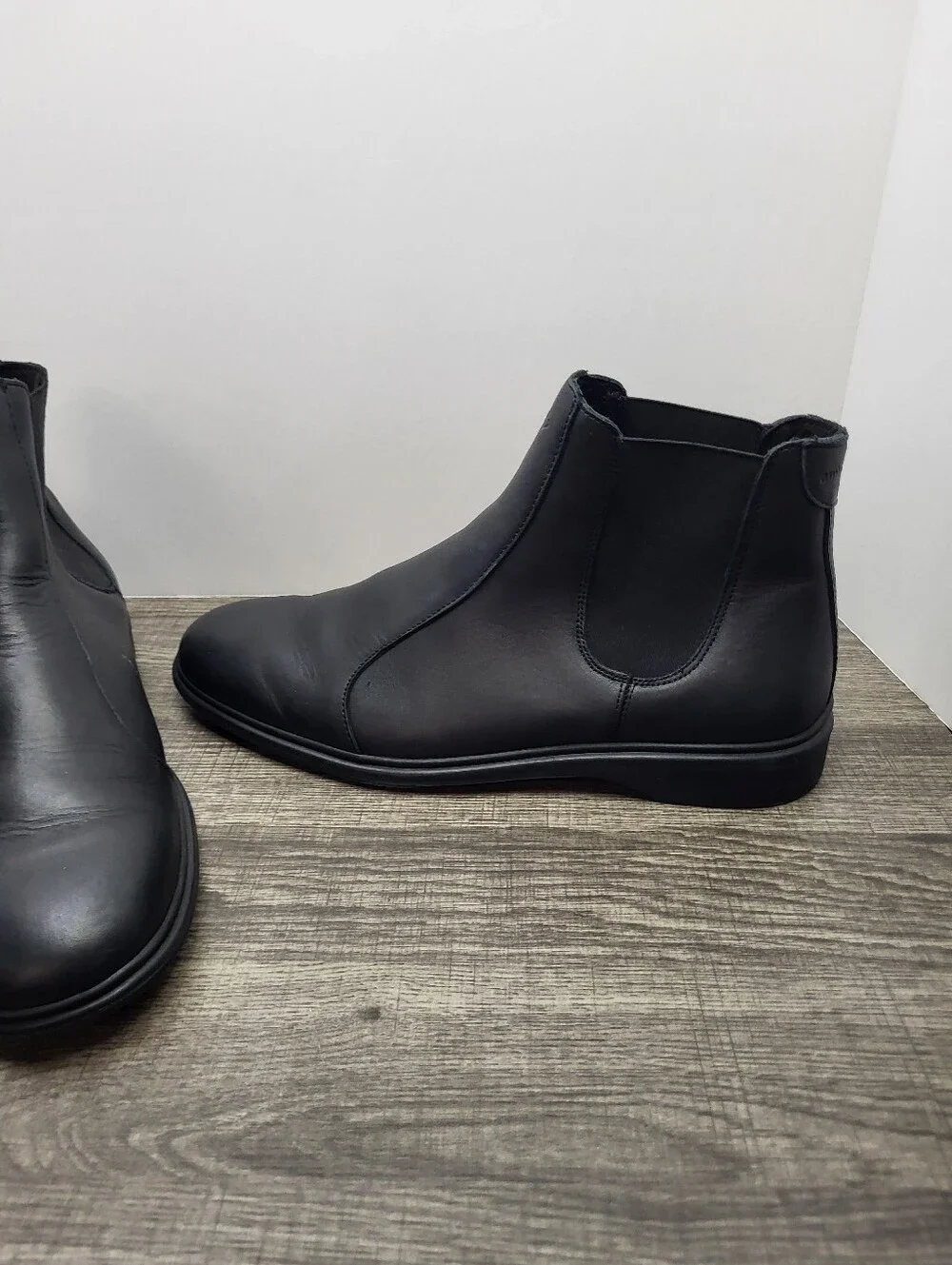 Amberjack The Chelsea Boot In Obsidian Black Casual Leather Men’s Size 10 M